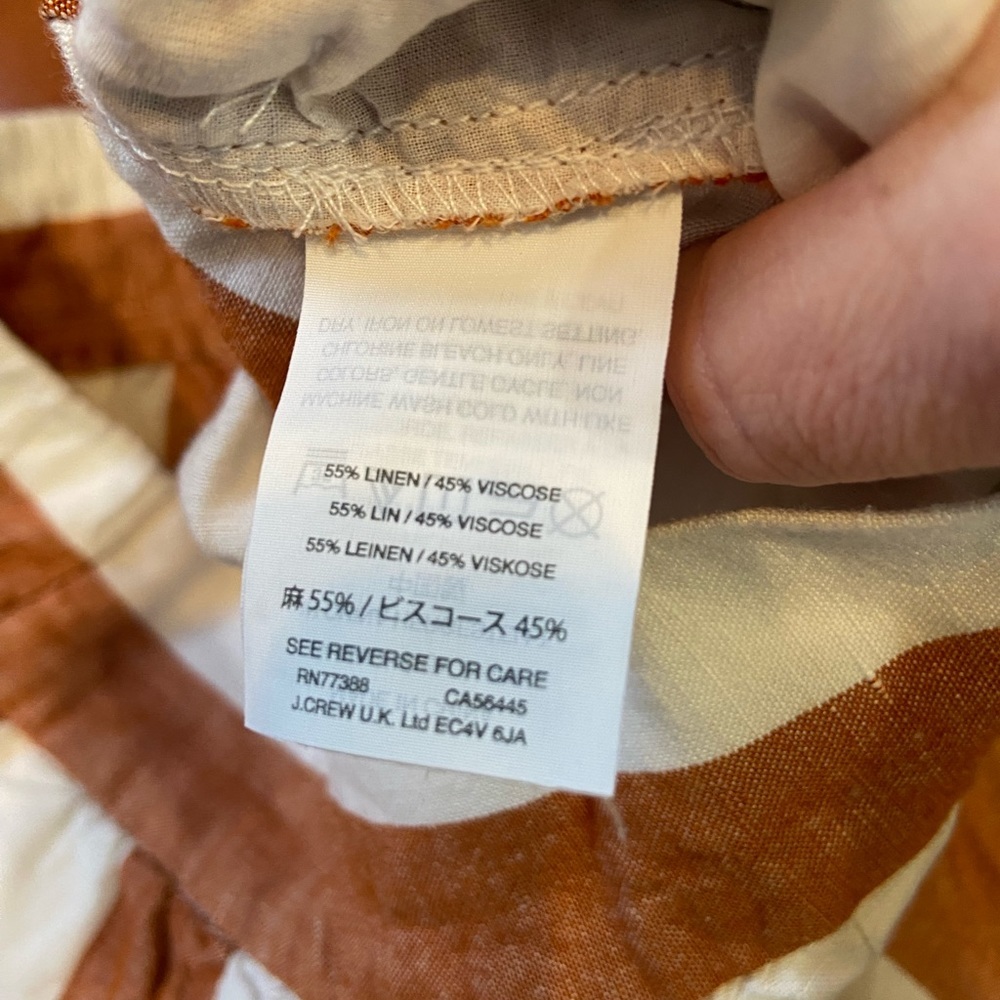 Madewell Huston Pull-On Crop Pants in Evelyn Stripe Women’s Size Medium - Picture 6 of 7